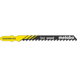 Metabo 5 lames de scie sauteuse « fast wood » 74/ 4,0 mm (623633000)