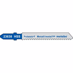 METABO 623638000 - Blister de 5 hojas de sierra de calar para Metal: acero 2,5-6 mm, metal NE / Fres., Ond. HSS 51 mm