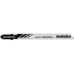 5 lames de scies sauteuses, aluminium + métaux non ferreux, série 'expert', 75/ 3,0 mm, BiM Metabo 5 pièces