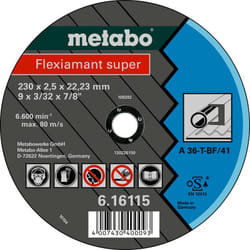 Metabo - Meules de tronçonnage Flexiamant super 180x2,0x22,2 acier
