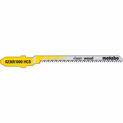 Metabo 5 LAMES DE SCIE SAUTEUSE « CLEAN WOOD » 57/ 1,4 MM (623651000) Référence: 623651000 EAN: 4007430435071 Description rap ...