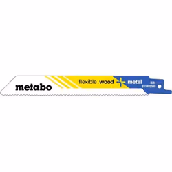 Metabo 631094000, Lames de scie sabre, Métal, Plâtre, Acier, Bois, Bimétal, Bleu, Blanc, Jaune, 10-14, 1,8 mm