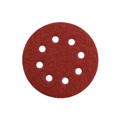 Metabo 631583000, pâte sablée, Métal, Polyester, Acier inoxydable, Acier, Bois, Rouge, Rond, 12,5 cm, 12,5 cm