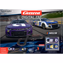 Carrera 20030042, Ensemble véhicule de course et piste, NASCAR, 8 an(s), Multicolore