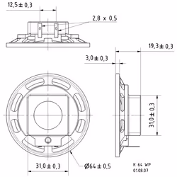 Visaton K 64 WP 2 W 1 pièce(s) Enceinte voiture haut-parleur large bande - Vue supplémentaire 2