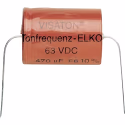 Visaton VS-100/63BA, Condensateur fixe, Cylindrique, Rouge, CC, 100000 nF, 10%