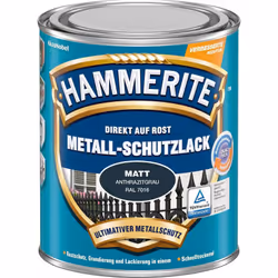 Hammerite Metall-Schutzlack Matt, Prêt à l'emploi, Clôture, Meubles, Radiateur, Escalier, fenêtre, Fer, Métal non Ferreux, Fi ...