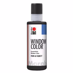 Marabu Window Color, Noir, Peinture sur verre, Liquide, 80 ml, 1 pièce(s)