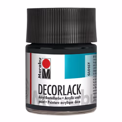 Marabu Decorlack Acryl, Noir, Peinture acrylique, 50 ml