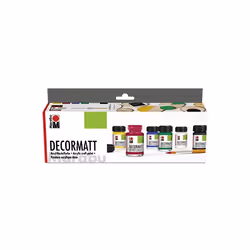 Marabu 1401000000087, 15 ml, Noir, Bleu, Vert, Rouge, Blanc, Jaune, Mat, Bouteille, Résiste aux intempéries