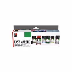 Marabu 1305000000087, Noir, Bleu, Vert, Rouge, Transparent, Jaune, peinture à l'huile miscible dans l'eau, Liquide, 90 ml, 6  ...
