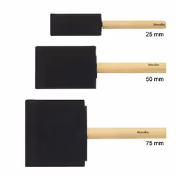 Pinceau en mousse - MARABU - Taille 50 mm - Manche en bois naturel
