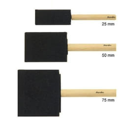 Pinceau en mousse - MARABU - Taille 50 mm - Manche en bois naturel