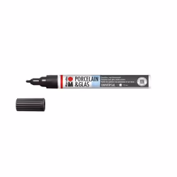 Marabu 01230031073, Noir, Couleurs assorties, 1 mm, 2 mm, Vitrocéramique, Verre, Métal, Porcelaine, pierre, 1 pièce(s)
