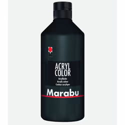 Marabu 12010075073, 500 ml, Noir, Satin, Tube, Imperméable