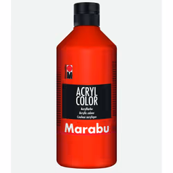 Marabu 12010075006, 500 ml, Vermillon, Satin, Tube, Imperméable