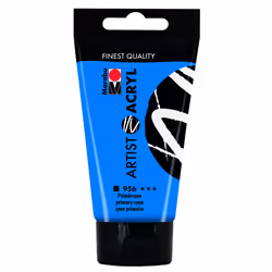 Marabu 12200002956, 75 ml, Cyan, Tube, Imperméable