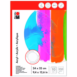 Marabu 1612000000014, Satin, Papier à lettres, 360 g/m², 10 feuilles