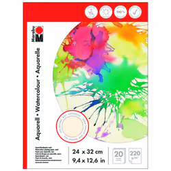 Marabu 1612000000024, Satin, Papier à lettres, 210 g/m², 20 feuilles