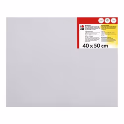 Marabu 16200 000 00 400, Peint, Toile pré-étirée, Blanc, Coton, 280 g/m², 400 mm