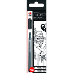 Marabu Graphix stylo fin Multicolore Noir 4 pièce(s)