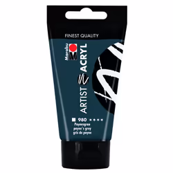 Marabu 12200002980, 75 ml, Gris, Tube, Imperméable