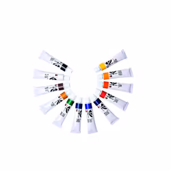 Marabu 122000090, 12 ml, Noir, Bleu, Vert, Orange, Rouge, Blanc, Jaune