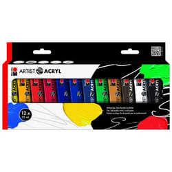 Marabu 1220000000092 peinture acrylique 22 ml Noir, Bleu, Marron, Vert, Rouge, Vermillon, Violet, Blanc, Jaune Tube