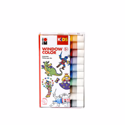 Marabu 0306000000100, Noir, Bleu, Marron, Vert, Orange, Rouge, Violet, Blanc, Jaune, Peinture sur verre, Liquide, 25 ml, 10 p ...