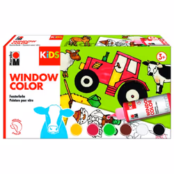 Marabu 0306000000010, Noir, Marron, Vert, Rouge, Blanc, Jaune, Peinture sur verre, Liquide, 80 ml, 6 pièce(s)
