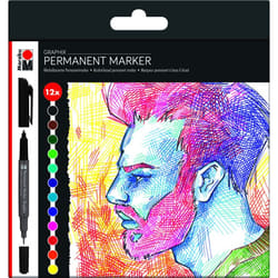 Marabu Graphix marqueur indélébile Multicolore 12 pièce(s)