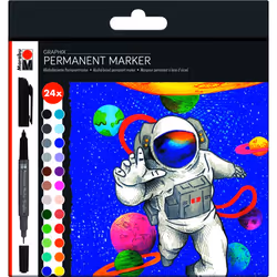 Marabu Graphix, Multicolore, Multicolore, 0,5 mm, 2 mm, Verre, Métal, Papier, Plastique, pierre, Bois, Encre à base d'alcool