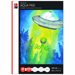 Marabu Aqua Pad Graphix, Mat, Papier à lettres, 220 g/m², 20 feuilles