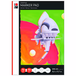 Marabu Marker Pad Graphix, Mat, Papier à lettres, 75 g/m², 75 feuilles
