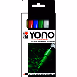 Marabu YONO, Noir, Bleu, Bordeaux, Vert, Blanc, Jaune, Multicolore, Yellow 019, Cherry 125, Dark blue 053, Rich green 067, Wh ...