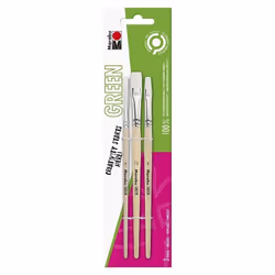 Pinceaux polyvalents en poils synthétiques incolores vegan Taille 6 rond Taille 8 plat Taille 12 Convient pour les artistes, ...