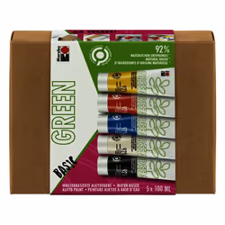 Marabu 1450000000080, 100 ml, Noir, Bleu, Rouge, Blanc, Jaune, 5 pièce(s)