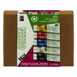 Marabu 1450000000080 peinture à l'eau Noir, Bleu, Rouge, Blanc, Jaune 100 ml Tube 5 pièce(s)