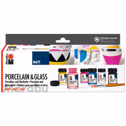 Marabu 1116000000087, 15 ml, Noir, Vert, Rose, Couleur framboise, Blanc, Jaune, Lavable, 6 pièce(s)