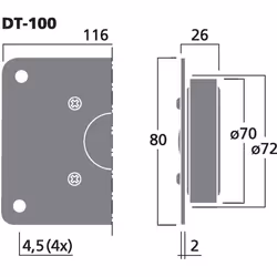 Monacor DT-100 30 W 1 pièce(s) Pilote enceinte Tweeter