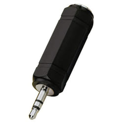 Monacor HA-36 changeur de genre de câble 3.5 mm 6,3 mm Noir