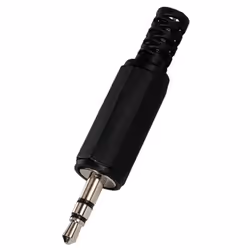 Monacor PG-203P, 3.5 mm plug, Noir, Plastique