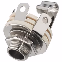 Monacor T-210 connecteur de fils 6.3 mm Acier inoxydable
