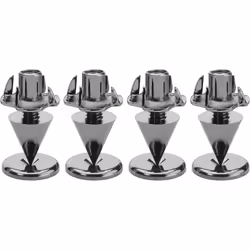 Monacor SPS-10/SC, Acier, Noir, Chrome, 1 pieds, 4 pièce(s)