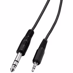 Monacor ACS-2635, 3,5mm, Mâle, 6,35 mm, Mâle, 2 m, Noir