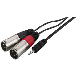 Monacor MCA-329P câble audio 3 m 2 x XLR (3-pin) 3,5mm Noir