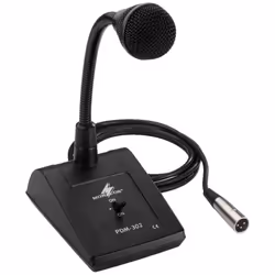 Monacor PDM-302, 60 - 12000 Hz, 600 Ohm, Cardioïde, Dynamique, Avec fil, XLR-3