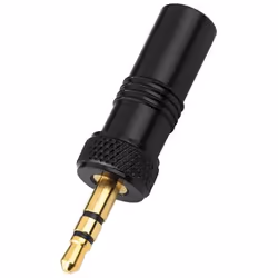 Monacor PG-323PG, 3.5 mm plug, Noir, Métal, Or, 5,9 mm