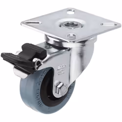 Informations techniques Type : roulette avec frein Ø : 50 mm Hauteur : 71 mm Surface d'appui : 60 x 60 mm Charge admissible m ...
