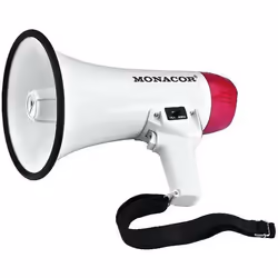 Monacor TM-10 - Mégaphone à main compact 10W avec dragonne et microphone intégré